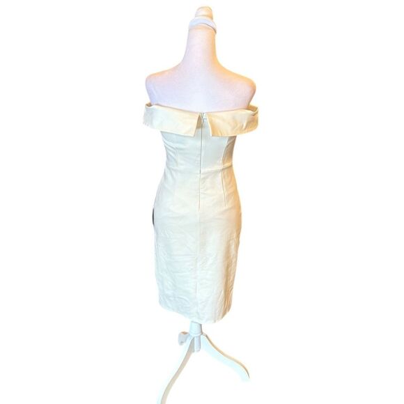 Lulus Classic Glam White Off The Shoulder Bodycon Dress Womens Small White New - Picture 5 of 12